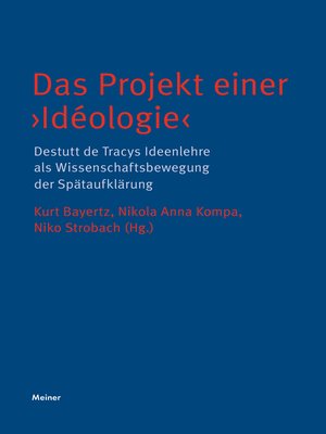 cover image of Das Projekt einer ›Idéologie